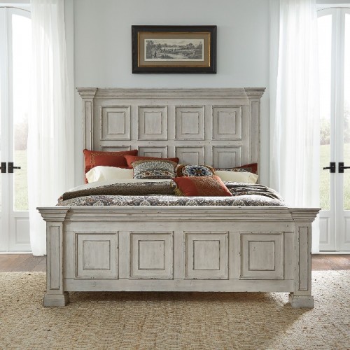 Big Valley White Panel Bed